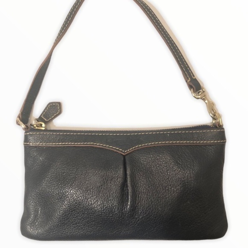DOONEY and bourke blue leather mini bag wristlet